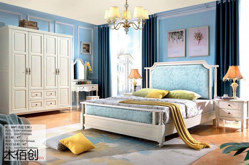 木佰創(chuàng)象牙白美式壓紋家具4