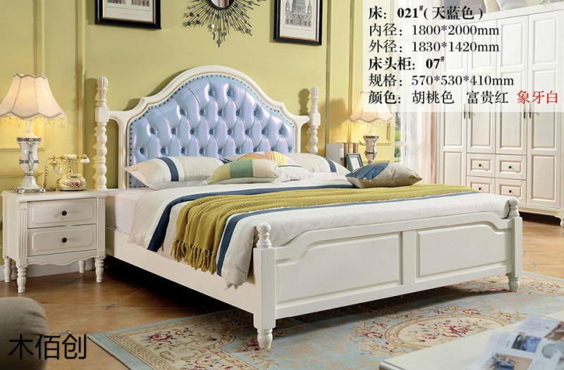 木佰創(chuàng)象牙白美式壓紋家具8