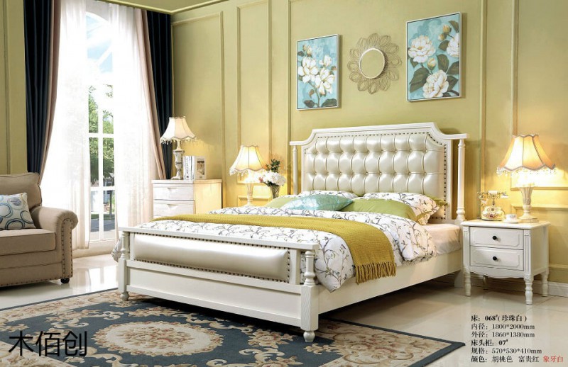 木佰創(chuàng)象牙白美式壓紋家具26