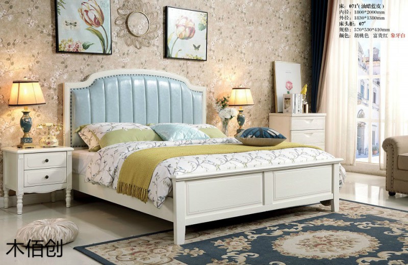 木佰創(chuàng)象牙白美式壓紋家具29