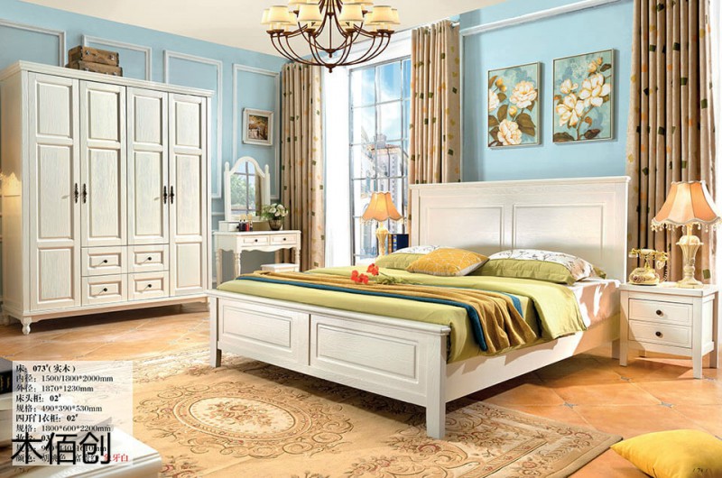 木佰創(chuàng)象牙白美式壓紋家具31