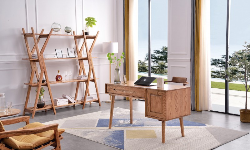 緣之林白蠟木ST801#書桌、SJ802#書架