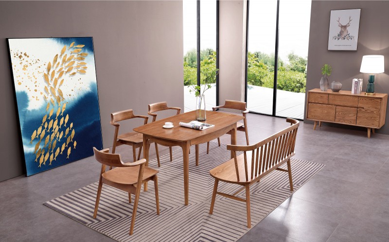 緣之林白蠟木Z801#西餐桌