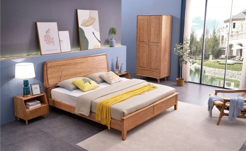 緣之林白蠟木C808#實木床