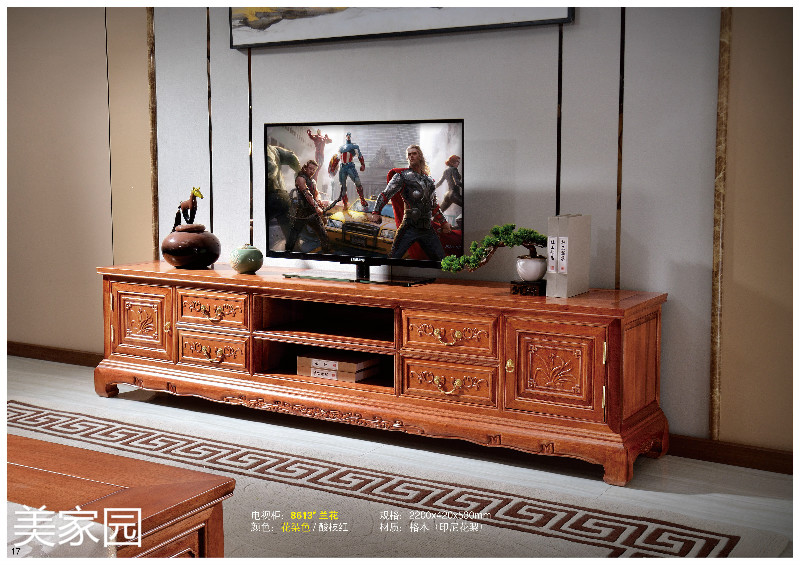 江西南康古典仿古格木(印尼花梨)花梨色/酸枝紅家具15