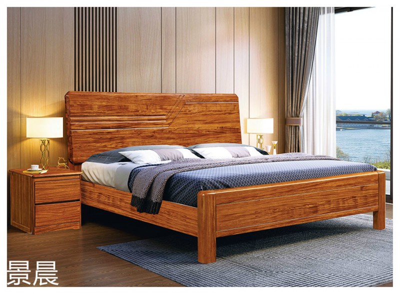 烏金木實木床8