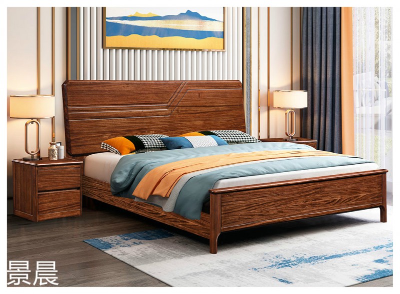烏金木實木床9