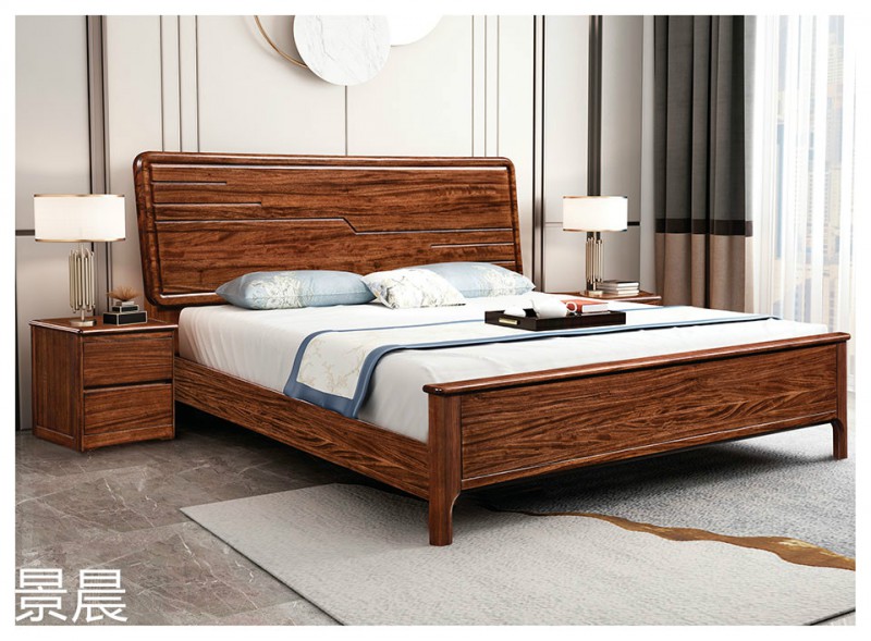 烏金木實木床15