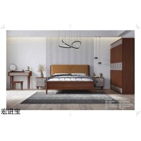 現代輕奢家具，南康櫻桃木家具廠家，江西現代輕奢實木套房廠家，宏進寶家具