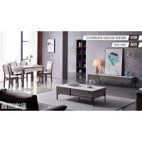 南康現代簡約兩廳家具，巖板餐桌椅，江西茶幾、電視柜、餐桌椅廠家，鑫創家緣家具
