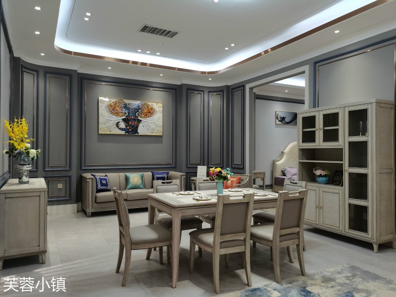 芙蓉小鎮現代輕奢美式櫻桃木家具展廳實拍12