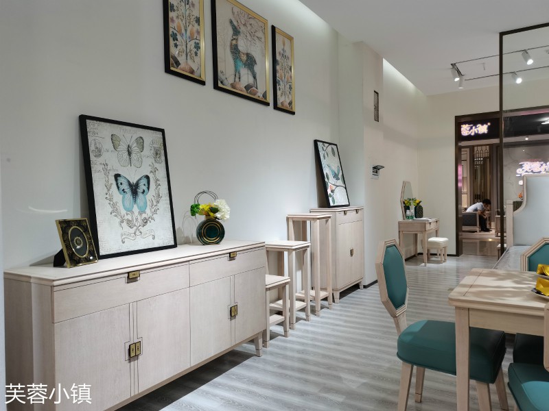 芙蓉小鎮現代輕奢美式櫻桃木家具展廳實拍13