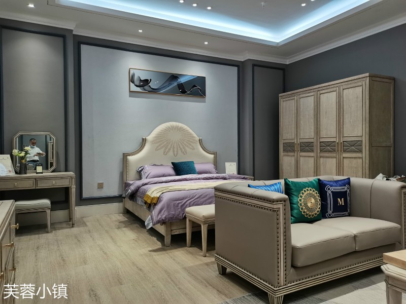 芙蓉小鎮現代輕奢美式櫻桃木家具展廳實拍15