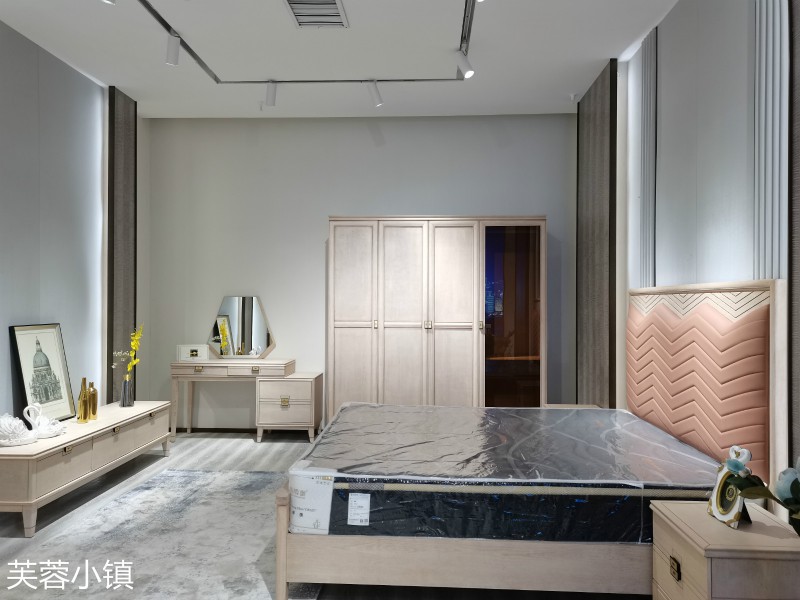 芙蓉小鎮現代輕奢美式櫻桃木家具展廳實拍18