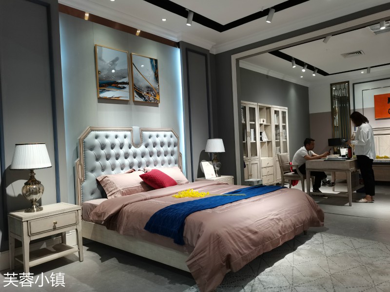 芙蓉小鎮現代輕奢美式櫻桃木家具展廳實拍21