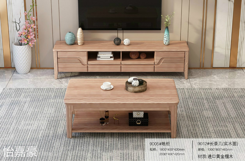 江西南康怡嘉豪黃金檀木蠟油家具17