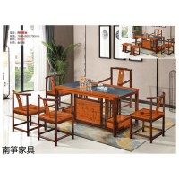 新中式茶臺,南康金花梨茶臺、博古架,江西新中式金花梨茶桌廠家,南箏家具有限公司