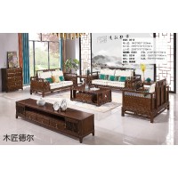 木匠德爾家具,南康新中式家具,江西北美紅橡家具廠家,殳木紅橡木新中式家具