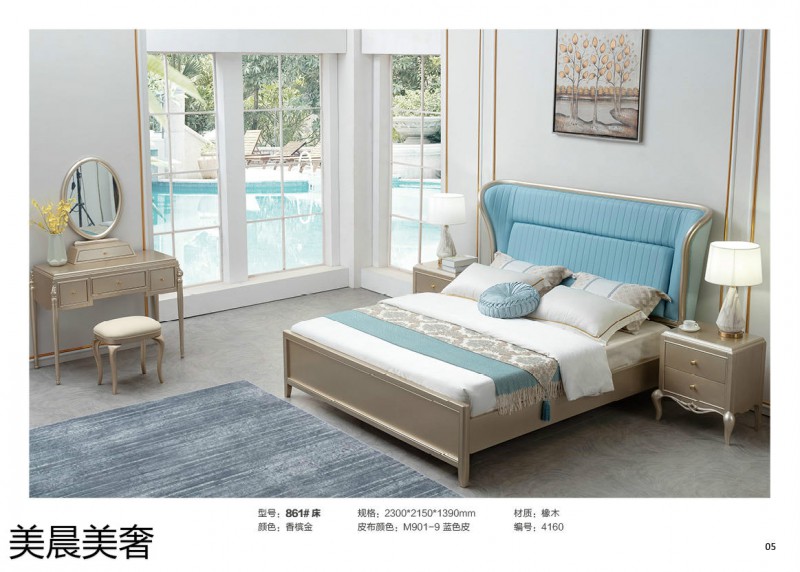 江西南康美晨美奢美式輕奢實木床2