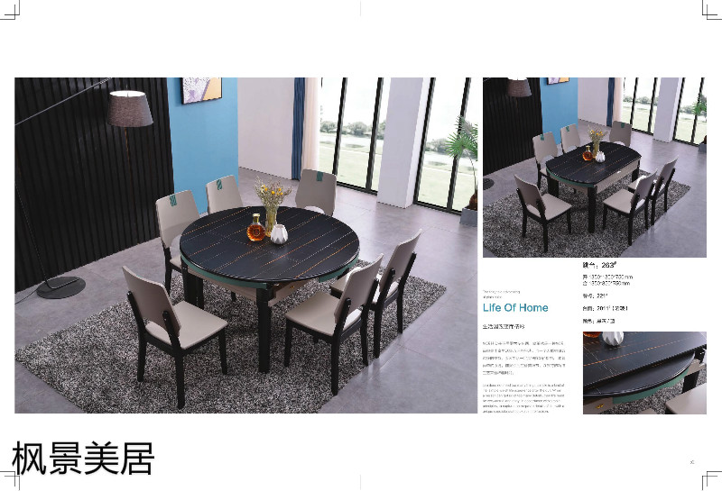 江西南康楓景美居輕奢極簡餐桌椅23