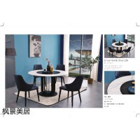 極簡輕奢風格餐桌椅,南康巖板餐桌,江西極簡輕奢實木餐桌椅廠家,楓景美居家具