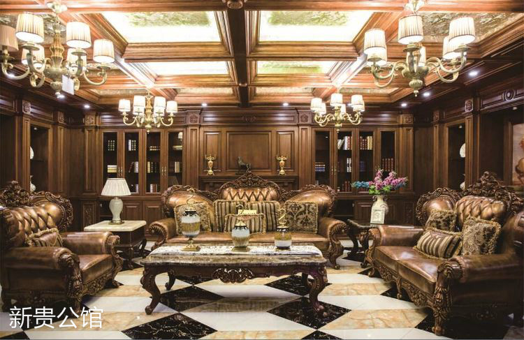 江西高端會所實木定制廠家圖片