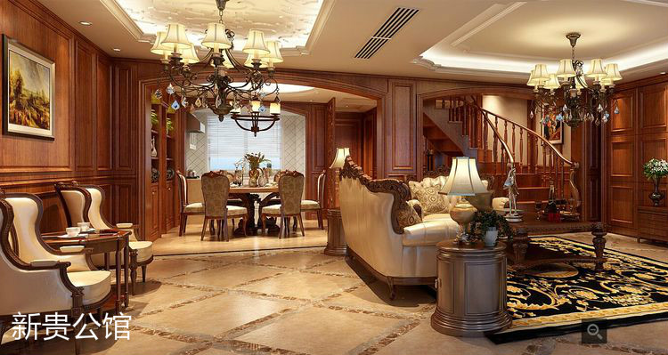 新貴公館，廣東原木全屋定制品牌，江西整木定制，贛州定制家具，南康實木定制廠家圖片5