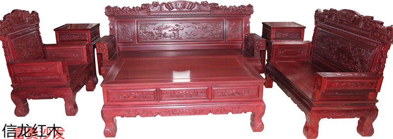 江西贛州南康紅花梨紅木家具9