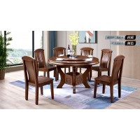 長(zhǎng)樂家具北美胡桃色橡膠木555#餐桌