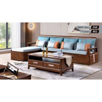 長樂家具北美胡桃色橡膠木8822#沙發(fā)