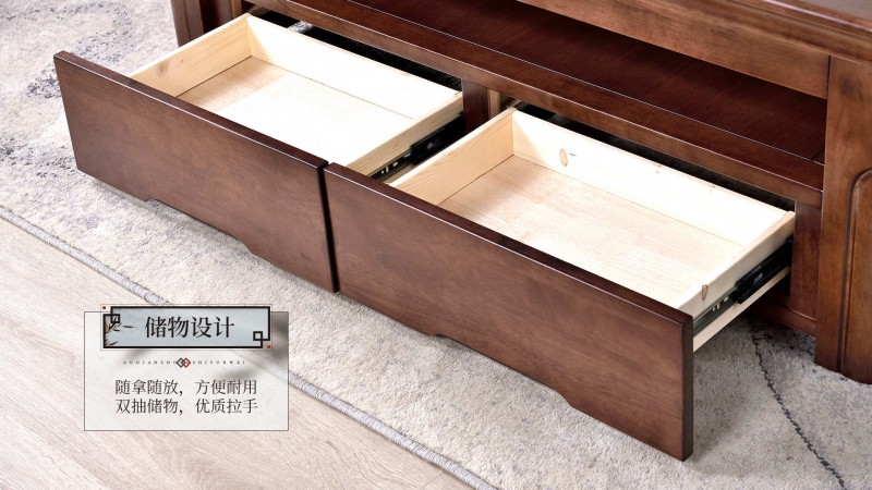 長樂家具北美胡桃色橡膠木1909#沙發介紹9