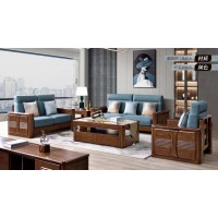 長樂家具北美胡桃色橡膠木1909#沙發(fā)