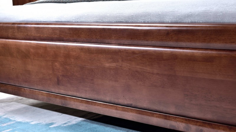 長樂家具北美胡桃色橡膠木2131#大床介紹9