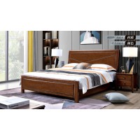 長(zhǎng)樂(lè)家具北美胡桃色橡膠木2135#大床