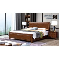 長(zhǎng)樂(lè)家具北美胡桃色橡膠木2136#大床