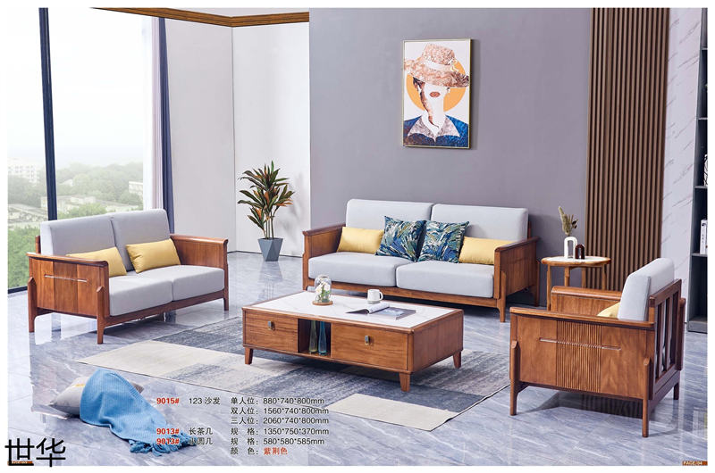 江西南康現代輕奢紅檀木家具2