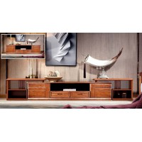 世華現代輕奢紅檀木家具：910#伸縮電視柜