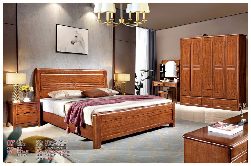 9008#大床、008#床頭柜、910#妝臺(tái)、912#五門衣柜