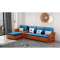 世華現代輕奢紅檀木家具：9010#轉角沙發