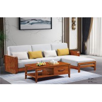 百福源康金絲檀木家具：8895#轉角沙發 冬夏兩用