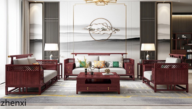 赤金檀木時尚新中式家具1