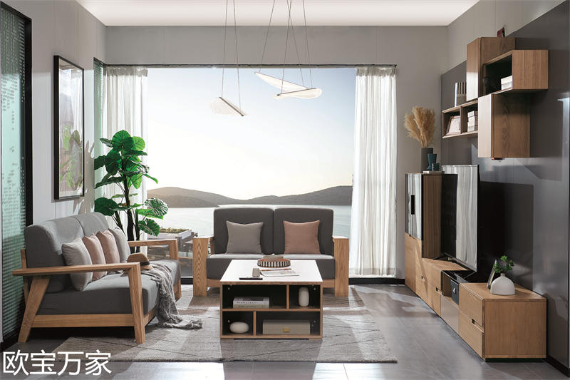 歐寶萬(wàn)家現(xiàn)代時(shí)尚極簡(jiǎn)白蠟?zāi)炯揖?1