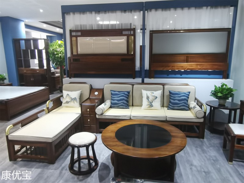 康優寶輕奢新中式家具工廠展廳實拍12