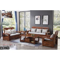 駿泰正悅中式實木客廳家具,江西南康紫檀色、胡桃色、梨木色實木沙發廠家,駿泰家具