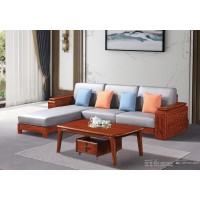 百福源康紅胡桃系列家具：3302#轉角沙發