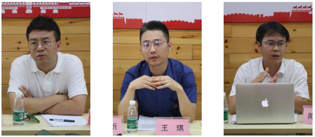 騰訊工業(yè)互聯(lián)網(wǎng)粵港灣大灣區(qū)基地總經(jīng)理王忻，產(chǎn)業(yè)生態(tài)總監(jiān)陳家霆，運(yùn)營總監(jiān)王琪