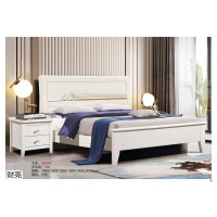 南康現(xiàn)代簡約實木床,江西幻影灰、白色、藍白、紫檀色實木床廠家,財亮家具,恩杰家具公司