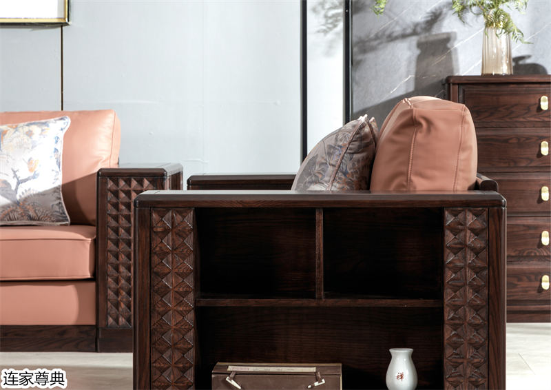 江西南康連家尊典現代中式白蠟木家具3