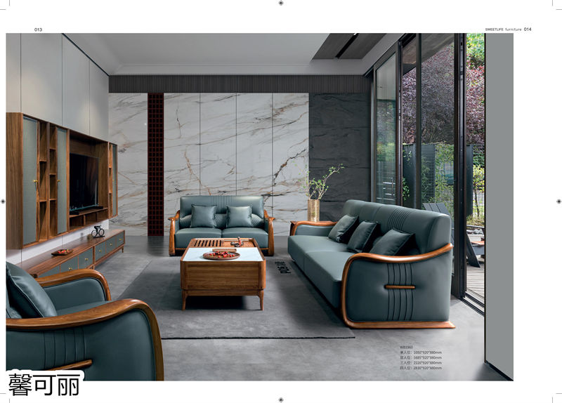 馨可麗現(xiàn)代極簡(jiǎn)輕奢烏金木家具6