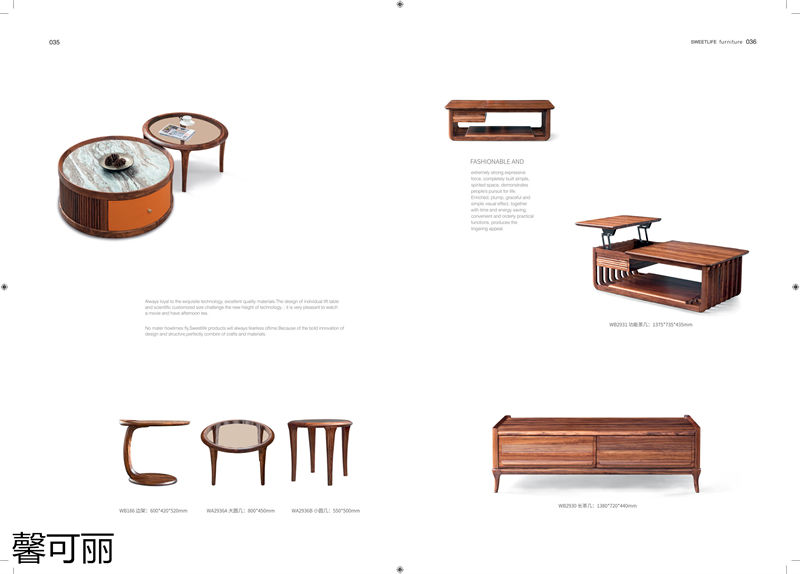 馨可麗現(xiàn)代極簡(jiǎn)輕奢烏金木家具17